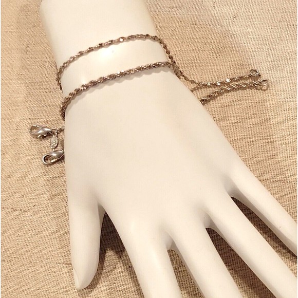 Vintage Rinc SP Lind Link Silver Plated Rope & Fancy Link Chain Bracelet lot 2 - Picture 7 of 7